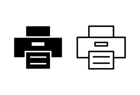 Print icon set. printer icon vector. Illustrazione stock