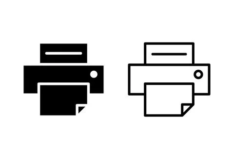 Print icon set. printer icon vector. Stock Illustration