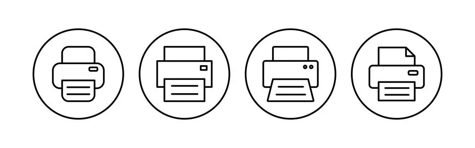 Print icon set. printer icon vector. Stock Illustration