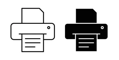 Print icon vector art Illustrations Stock Illustration