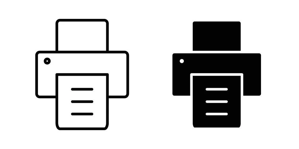 Print icon vector design illustrations 库存插图