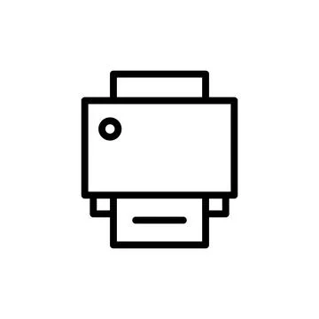 Print icon vector illustration. printer sign and symbol 库存插图