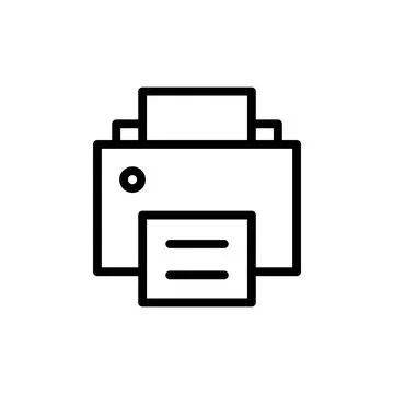 Print icon vector illustration. printer sign and symbol Stockillustratie