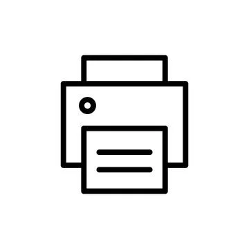 Print icon vector illustration. printer sign and symbol Stock Illustration