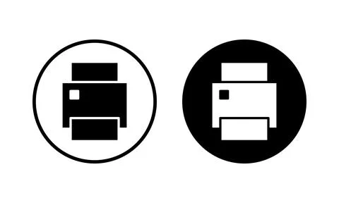 Print icon vector illustration. printer sign and symbol Stock Illustration