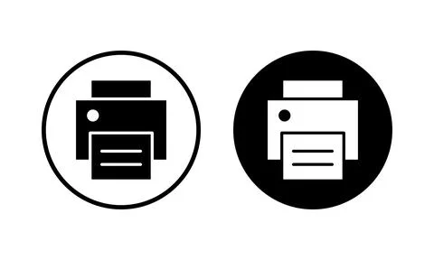 Print icon vector illustration. printer sign and symbol Stock Illustration