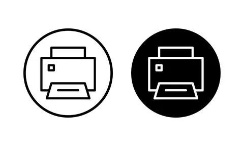 Print icon vector illustration. printer sign and symbol Stock Illustration