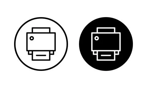 Print icon vector illustration. printer sign and symbol Stock Illustration