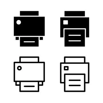 Print icon vector illustration. printer sign and symbol Stock Illustration