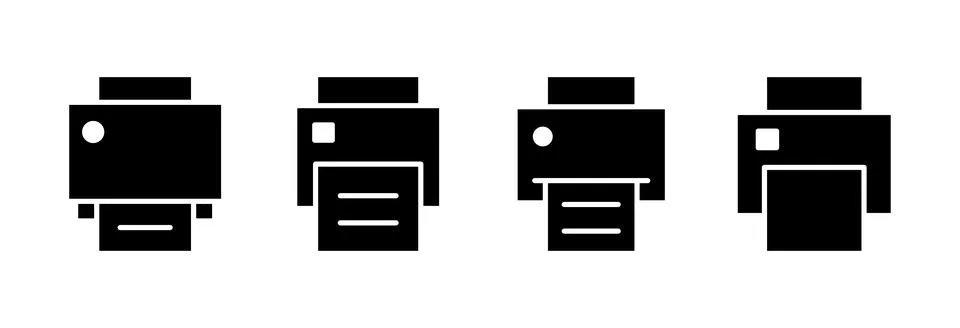 Print icon vector illustration. printer sign and symbol Stock Illustration