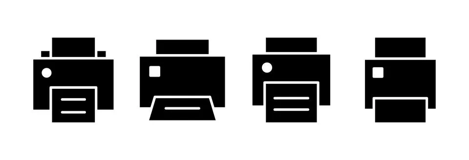 Print icon vector illustration. printer sign and symbol Stock Illustration