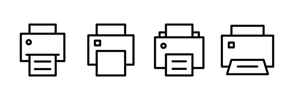 Print icon vector illustration. printer sign and symbol 스톡 일러스트