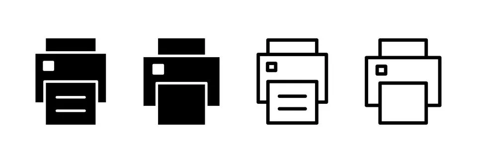 Print icon vector illustration. printer sign and symbol Stock Illustration