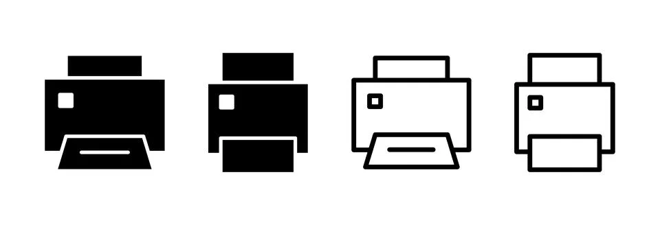 Print icon vector illustration. printer sign and symbol Stock Illustration