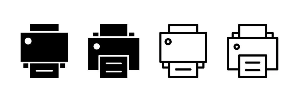 Print icon vector illustration. printer sign and symbol Stock Illustration