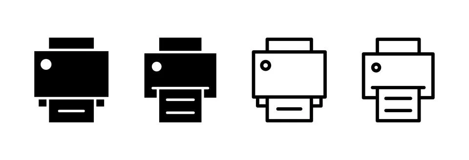 Print icon vector illustration. printer sign and symbol Stock Illustration