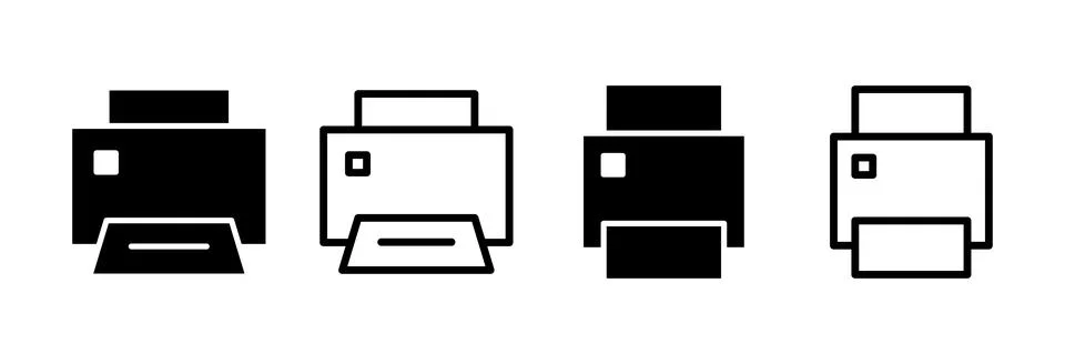 Print icon vector illustration. printer sign and symbol Stock Illustration
