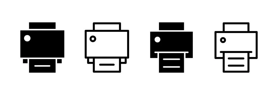 Print icon vector illustration. printer sign and symbol Illustrazione stock