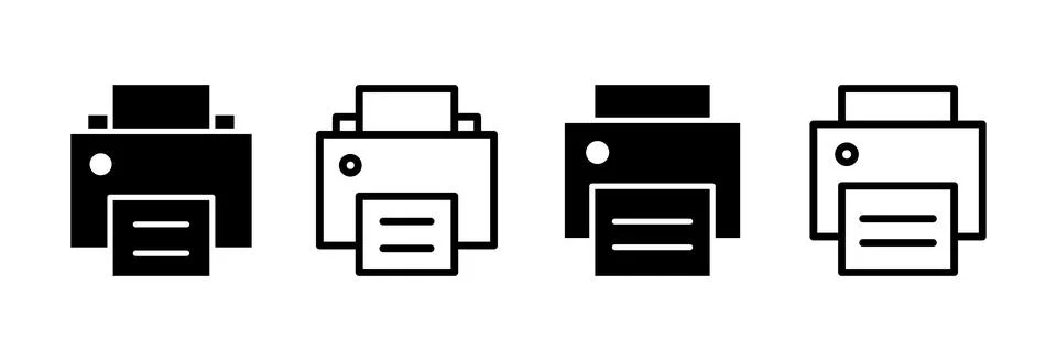 Print icon vector illustration. printer sign and symbol Stock Illustration