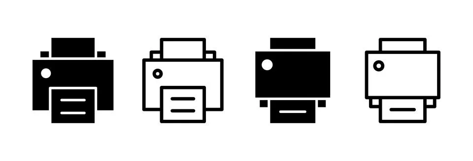 Print icon vector illustration. printer sign and symbol Stock Illustration