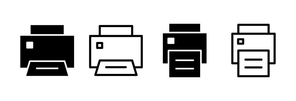 Print icon vector illustration. printer sign and symbol Stockillustratie
