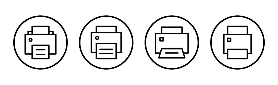 Print icon vector illustration. printer sign and symbol Stock Illustration