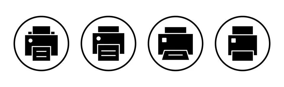 Print icon vector illustration. printer sign and symbol Stock Illustration