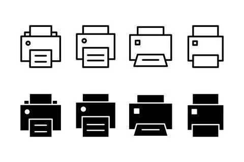 Print icon vector illustration. printer sign and symbol Ilustração Stock