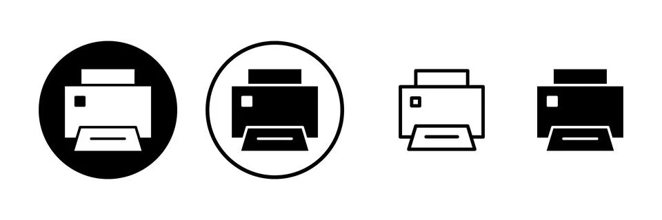 Print icon vector illustration. printer sign and symbol Stock Illustration