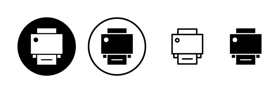 Print icon vector illustration. printer sign and symbol Stock Illustration