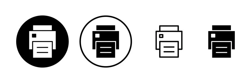 Print icon vector illustration. printer sign and symbol Stock Illustration