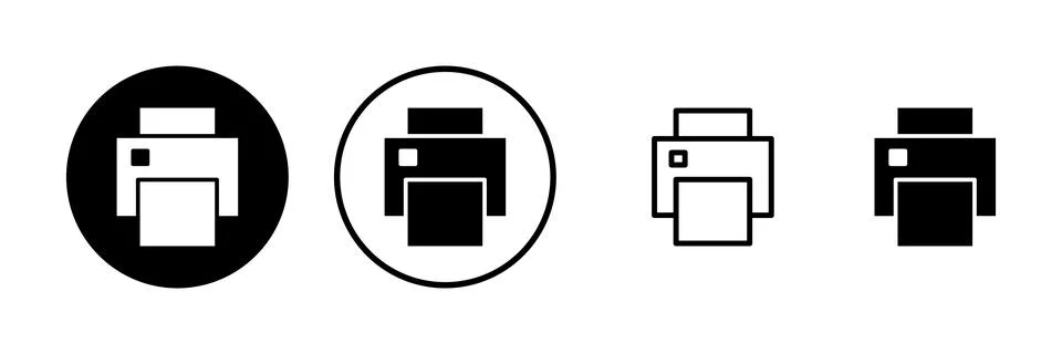 Print icon vector illustration. printer sign and symbol Stock Illustration