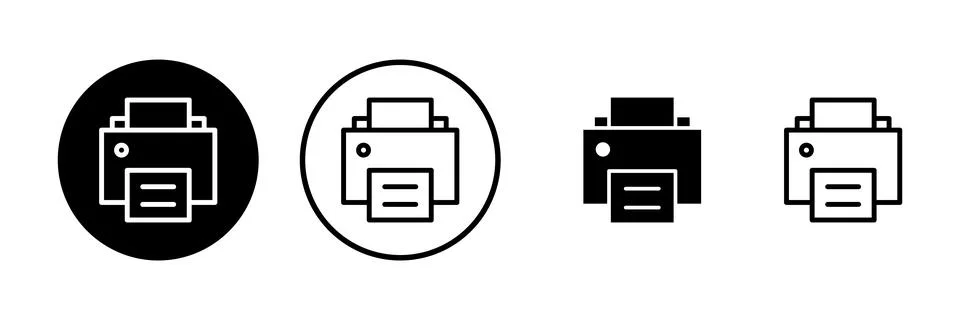 Print icon vector illustration. printer sign and symbol Ilustración de archivo