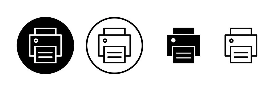 Print icon vector illustration. printer sign and symbol Stock Illustration