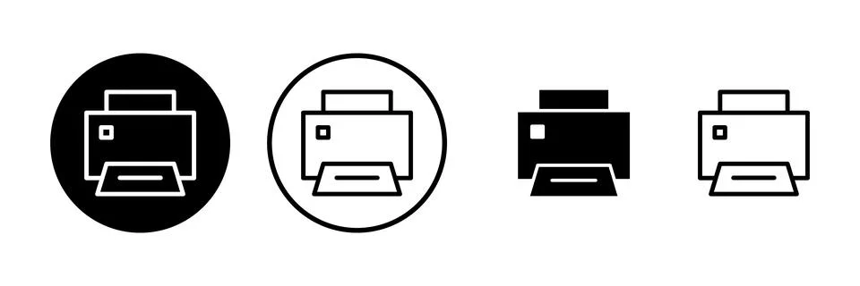 Print icon vector illustration. printer sign and symbol Stock Illustration