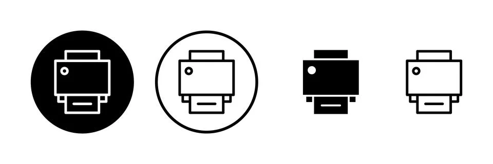 Print icon vector illustration. printer sign and symbol Stock Illustration