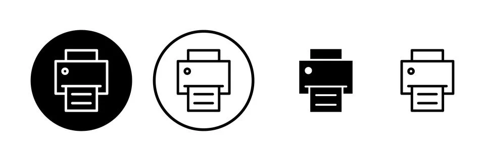 Print icon vector illustration. printer sign and symbol Stock Illustration