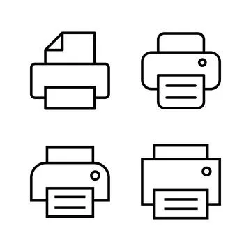 Print icon vector. printer sign and symbol 库存插图