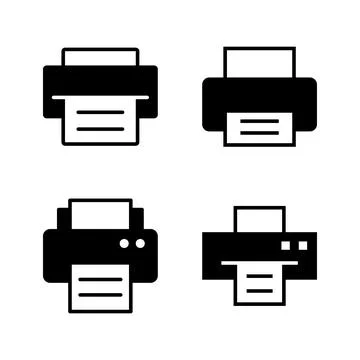 Print icon vector. printer sign and symbol Stock Illustration