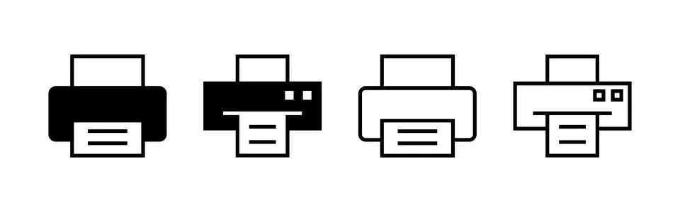 Print icon vector. printer sign and symbol 库存插图