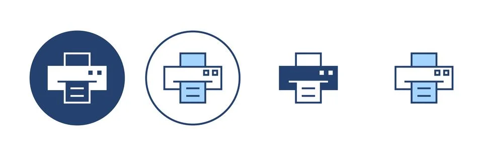 Print icon vector. printer sign and symbol Stock Illustration
