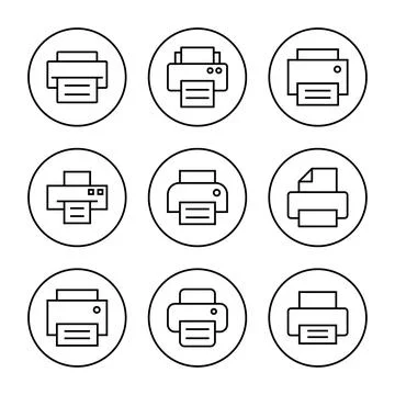 Print icon vector. printer sign and symbol Stock Illustration