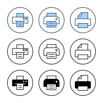 Print icon vector. printer sign and symbol Stock Illustration