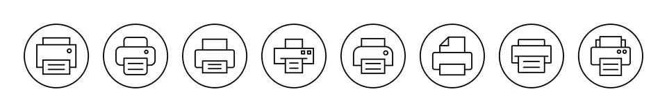 Print icon vector. printer sign and symbol Stock Illustration