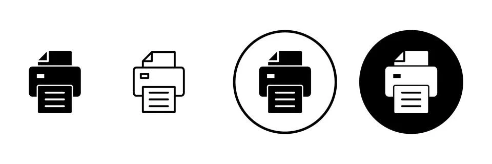 Print icon vector. printer sign and symbol Stockillustratie