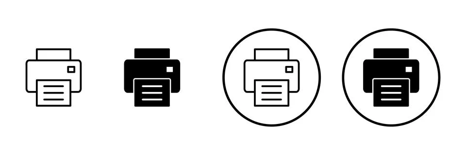 Print icon vector. printer sign and symbol Stock Illustration