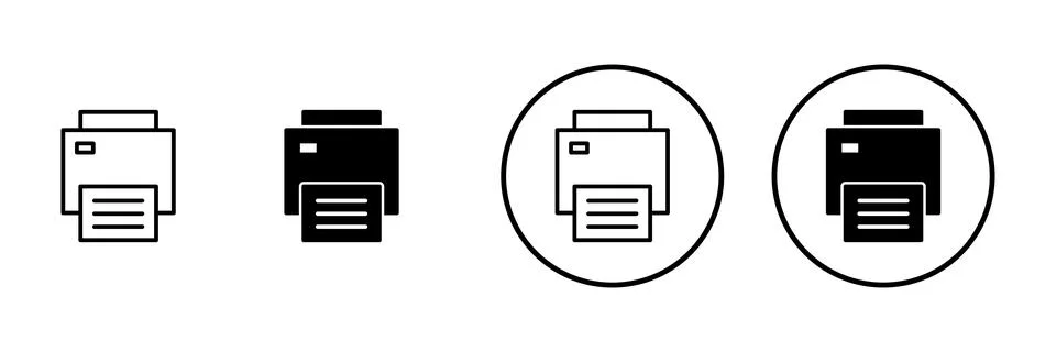 Print icon vector. printer sign and symbol 库存插图