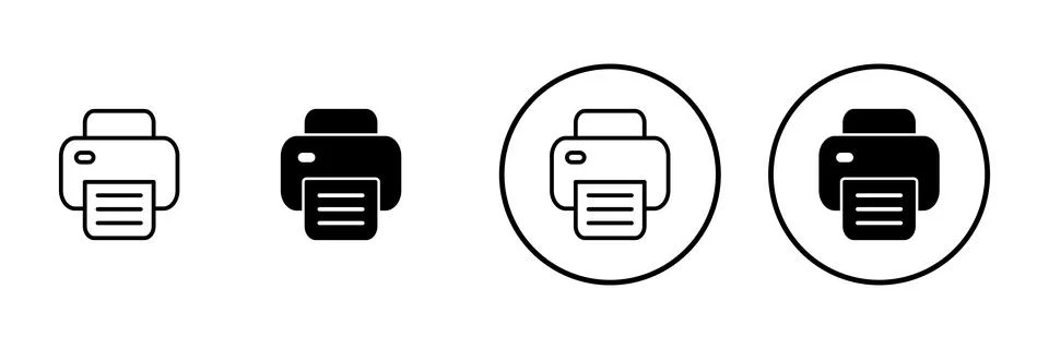 Print icon vector. printer sign and symbol Stock Illustration