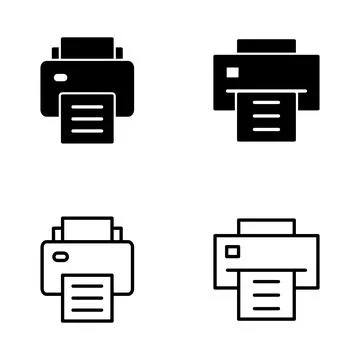 Print icon vector. printer sign and symbol 库存插图