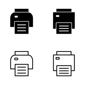 Print icon vector. printer sign and symbol 库存插图